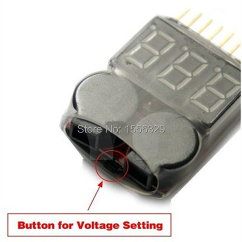 2 قطعة 1S-8S يبو بطارية الجهد  - مراجعة Drone Battery Voltage Checker وسعره